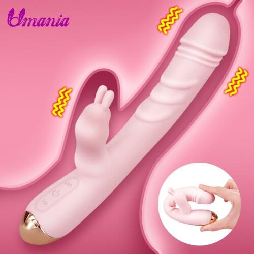G Spot Rabbit Dual Dildo Vibrator Sex Toys For Women Clitoris Stimulation Vaginal Female Masturbator Toys For Adults 18+ Couples