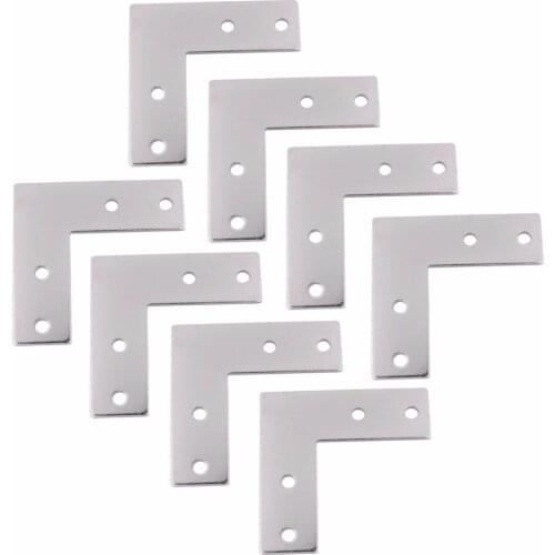 European Standard Carbon Steel L-Type Connection Plate for 4040 Aluminum Extrusion Profile Pack of 8