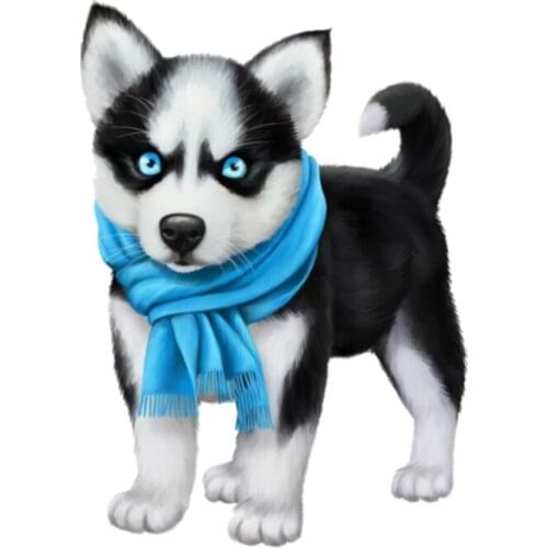 Fuzhen Boutique Decals Exterior Accessories Husky Cute Funny Vinyl Car Decorative Sticker Window Bumper Decal Animal Graphics