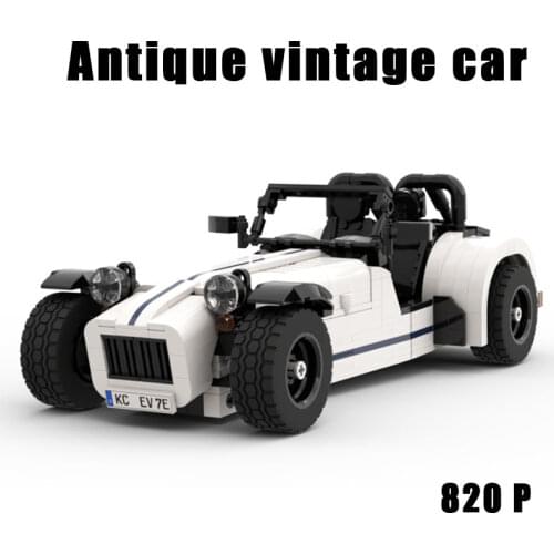 Childrens Toy Gifts Running Electric Vehicle, Urban Traffic Small Particulate moc Building Block Retro vintage