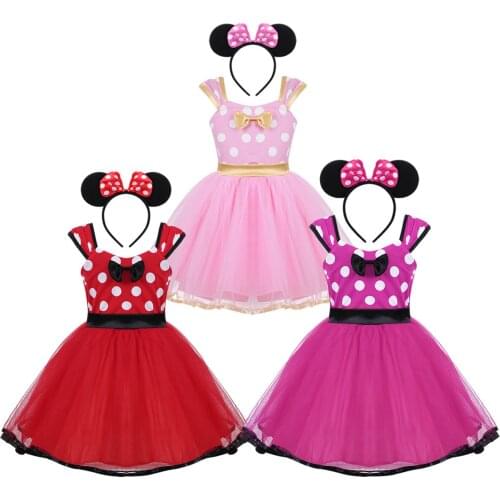 Girls Halloween Cosplay Toddler Party Ballet Polka Dot Tulle Tutu Dress Party Kids Girl Birthday Fancy Costume Children Dress