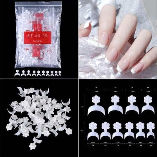 500 Pieces Press On Nails French Nail Tips White False Nails DIY Decoration Fake Nails Makeup Nails Tools Display faux ongles