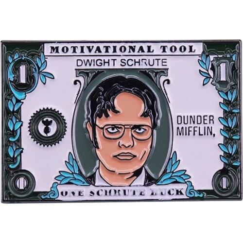 The Office Dwight Schrute pin- Ignite the passion of your co-workers？Look no further than the Schrute Buck