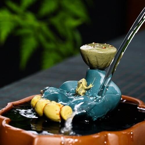 Handmade Purple Clay Lotus Teacup Lid Holder Decorations for Home Good Luck Zen Tea Ceremony Items Home Decore Pendulum Stand