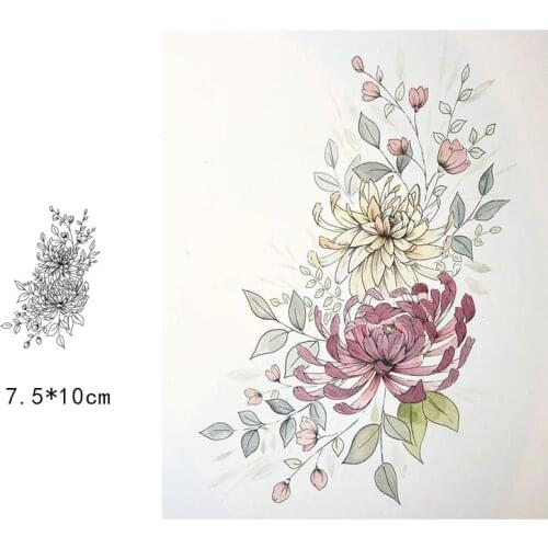 Clear Stamps Silicone Seal for DIY Scrapbooking Card Beautiful Flowers Rubber Stamps Making Photo Album Handemade Crafts Stamps