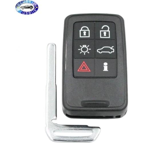 5+1 Buttons Key Blank Fob Case Remote Shell for Volvo S60 S80 V60 XC60 XC70 With Insert Key Blade