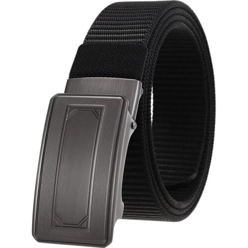 Automatic Buckle Nylon Belts For Men Business Fashion Canvas Designer Belt Casual Trousers Wearable Breathable Mens Belt
