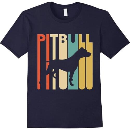 Vintage Style Pitbull Shirt-Shirt Fashion 2019 Summer MenS Casual Casual O-Neck Male Tops & Tees Mens Tee Shirts T-Shirt