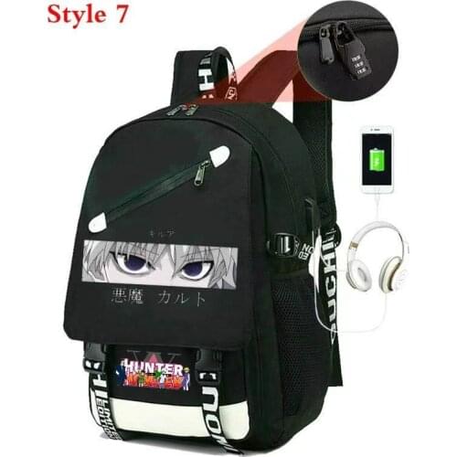 Hunter×Hunter Backpack Boys Girls Anti-theft Backpack Men capacity School Bag College Stylish Girls Laptop Mochila infantil