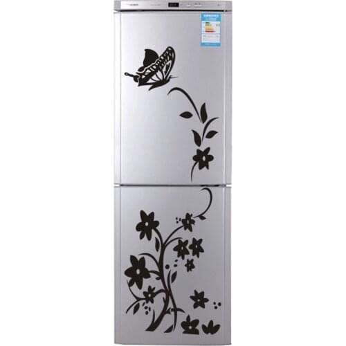 Self-adhesive Butterfly Flower refrigerator stickers Wall Stickers For Bedroom Wall Art Decor 3D Wall Sticker Wall Decals
