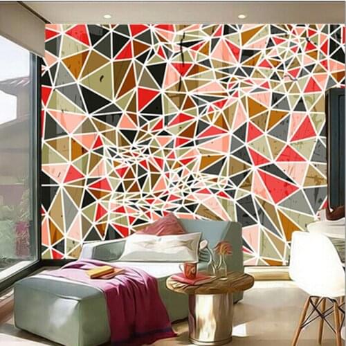 The most popular 3D large murals, Rural retro sofa setting wall color piece TV setting wall papel de parede