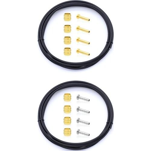 Hydraulic Disc Brake Hose Kit Tube Pipe Housing Set For Shimano SM-BH59 BH90 W/4 Pair Compression Bushing&Needle