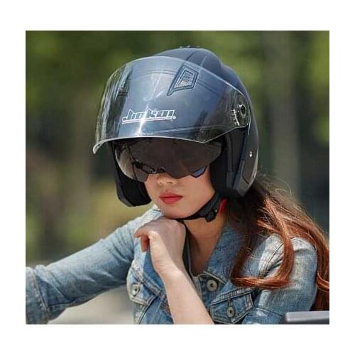 2016 Women Men JIEKAI Summer half face mororcycle helmet ABS motocross moto motorbike helmets red white black size L XL