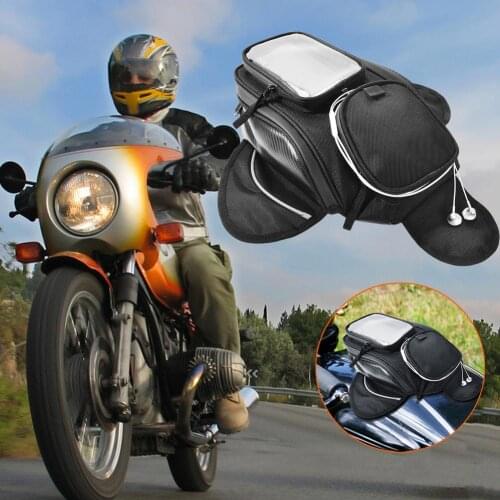 Motorcycle Tank Bag Luggage Oil Fuel Magnetic Bike Saddlebag Trunk Travel Motorbike Screen Baggage For Phone GPS Navigation Bag