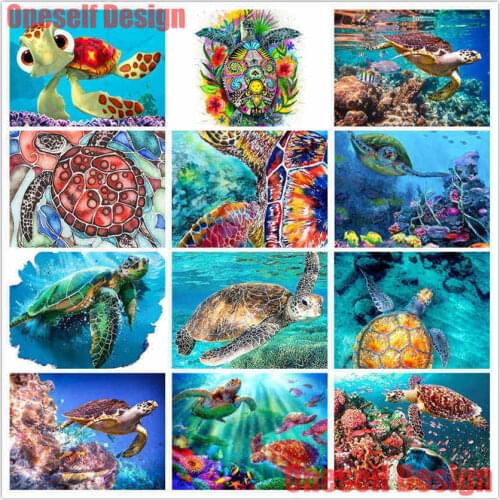Top popular 5d diamond mosaic sale amimal tortoise 5d diamond painting tortoise christmas decorations for home wall sticker