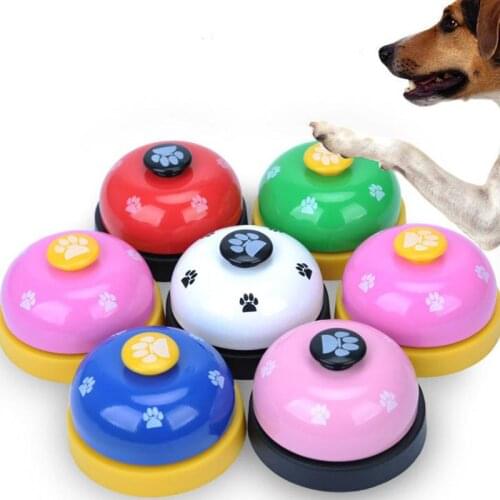 High Quality Cat Dog Pet Training Bell Stainless Steel+Plastic Practical Footprint Pet Puppy Dinner Calling Bell Pet Supplies