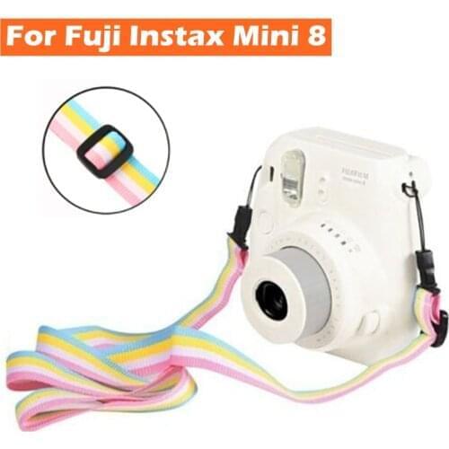 Useful Adjustable Rainbow Camera Shoulder Strap Belt Sling for Fujifilm Fuji Film Instax Mini 8 for Polaroid PIC-300P Accessory