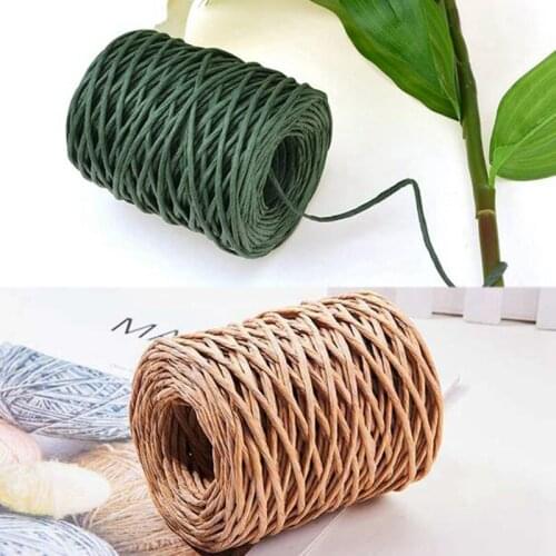 Practical 1.0Mm Floral Bind Wire Wrap Twine Handmade Iron Wire Paper Rattan for Flower Bouquets (Length: 210M)