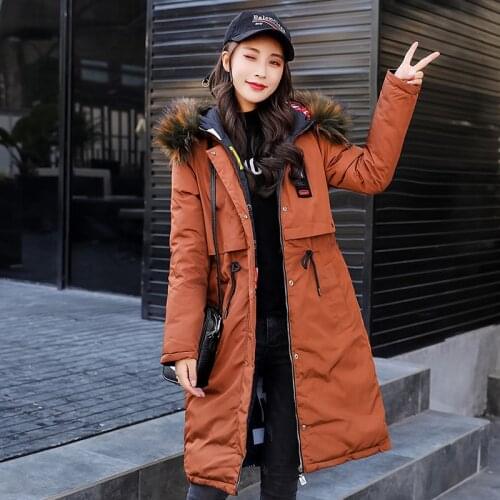 2019 Winter New Korean Long Fund Both Sides Clothes Down Woman Thickening Heavy Seta Lead Cotton-padded Jacket Loose Coat