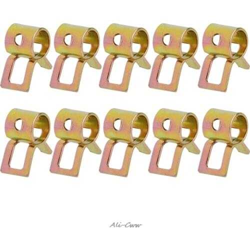 10Pcs 5-22mm Spring Clip Fuel Line Hose Water Pipe Air Tube Clamps Fastener