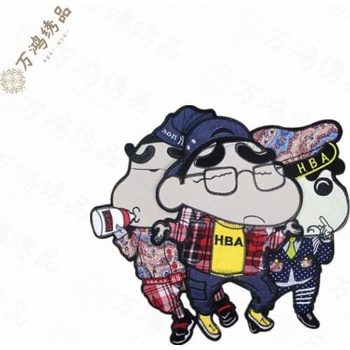 10pcs/lot Large Cartoon Anime Embroidery Patches Letters Boy Clothing Decoration Accessories Diy Iron Heat Transfer Applique