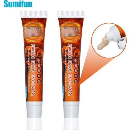 Sumifun 2pcs New Varicose Veins Treatment Cream 100% Original Vasculitis Phlebitis Spider Pain Relief Ointment Medical Plaster