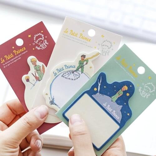 30 pieces of paper creative cute little prince cartoon memo pad for school childrens hand account to remind Scratch Pad