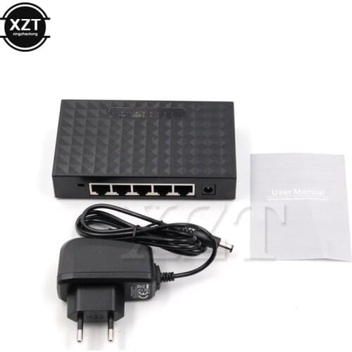 5 Port 10/100/1000Mbps Gigabit Switch HUB Fast LAN Ethernet Desktop Network Switches Adapter Connector