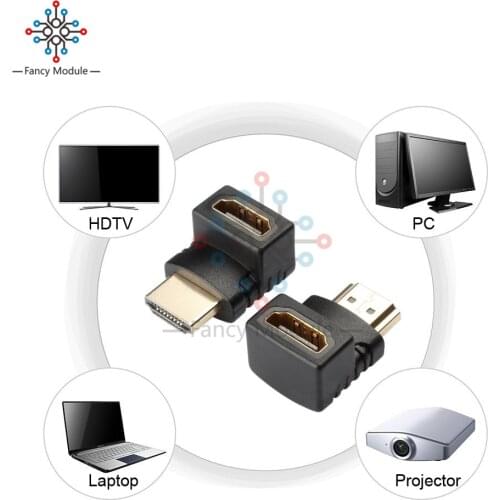 HDMI Adapter Right Angle 90/270 Degree Gold Plated HDMI Male to Female Connector Support 3D 4K 1080P HDMI Extender