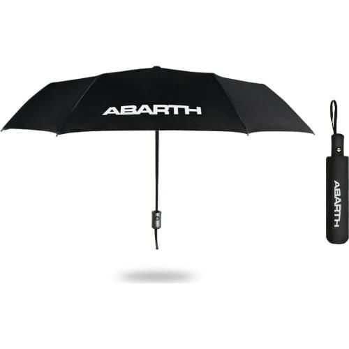 For Fiat 500 Punto Panda Tipo Abarth Fully Automatic Folding Car Portable Windproof Umbrella Sunshade With Car Logo Accessories