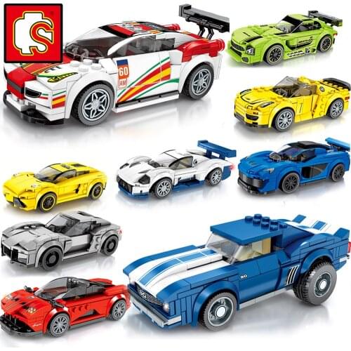 Sembo Blocks City Speed Champions F1 Sets Race Racing Building Brick Toy Technique Garage Great Vehicle Super Car Friends Sports