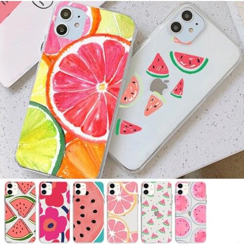 Summer Style Watermelon Phone Case for IPhone 12 11 Pro Max X XR XS Max 6 7 8 7Plus Se 2020 Cover Fruit Phone Cases Shell