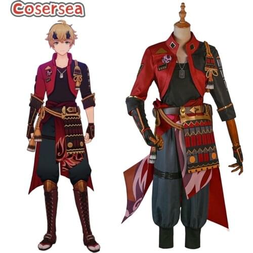 Cosersea Game Genshin Impact Tohma Thoma Cosplay Costume Men Uniform Outfits Halloween Full Set