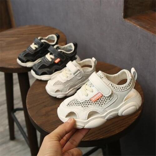 Children summer new net cloth shoes boy girl breathable sandalssandalsbaotou anti-collision leisure children sandals 21-30 yards