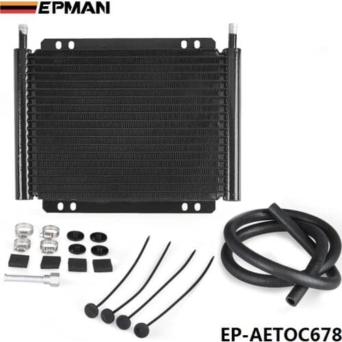 Racing Car Aluminum Performance 19 Row Series 8000 Plate & Fin Transmission Cooler Kit EP-AETOC678