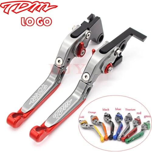 For YAMAHA TDM900 TDM 900 2012 2013 2014 Motorcycle Accessories Folding Extendable Brake Clutch Levers LOGO TDM