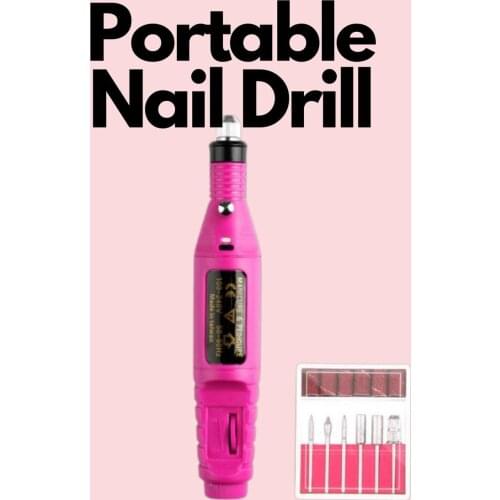 Big Prompt ! 20,000RPM Electric False Nail Art Drill File Buffer MACHINE MANICURE 6 Bits+BE12+#120+137+1478+134(110V&220V)+98#F