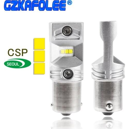 Gzkafolee 1156 1156 ba15s led p21w S25 7506 BAY15D P21/5W Fog lamp brake light bulb white Signal Lamp 1800LM CSP Y19