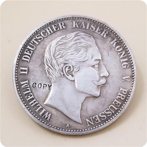 1888 German states (Prussia)5 Mark - Wilhelm II COPY COIN