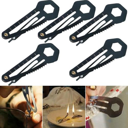 Women Camping Outdoor Self Defense Weapons Multifunction Stainless Steel Hairpin EDC Mini Screwdriver Peeler Emergency Survival