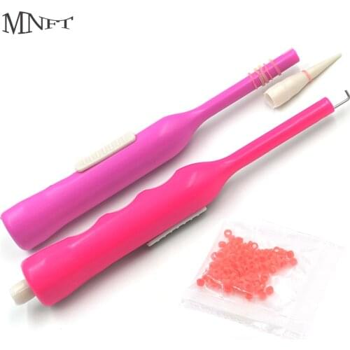 MNFT 1Set Red Worm Lobworm Maggots Bloodworm Lure Bander Tool Match Bait Bands Carp Fishing Banding Tools Tackle