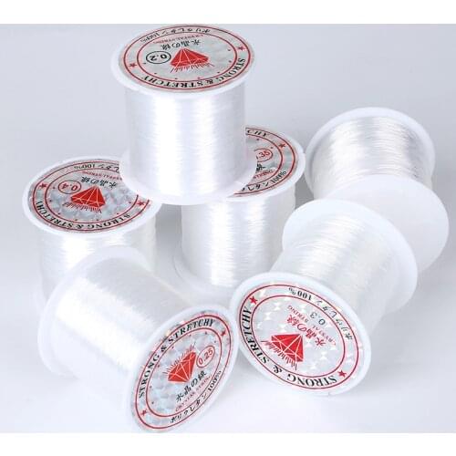 None-elastic Crystal Fish Line Transparent Handmade beaded thread For Diy Jewelry Making Bracelet Beading Accessory Wedding deco