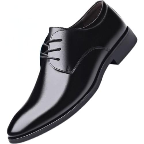 2021 New Mens Leather Shoes Formal Wear Best Man Groom Wedding Business Leather Shoes Casual Fashion Comfortable Waterproof