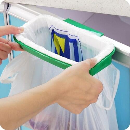 Practical trash bag storage rack Hanging Kitchen Cupboard Door Back Style Stand Support holder kitchen Accessories