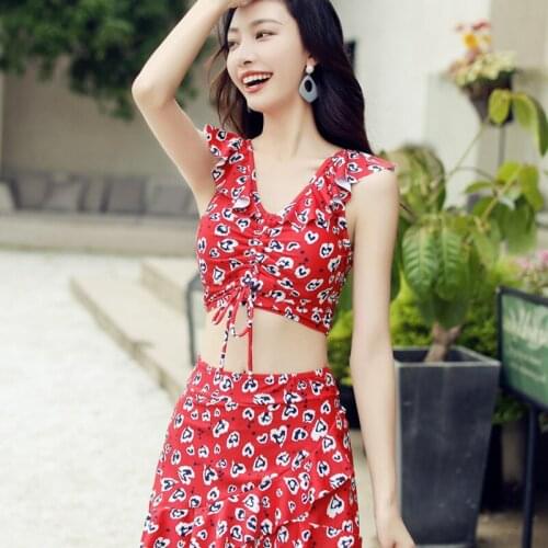 Swimsuit Separate Swimsuits Bikini Girls Tankini Women Swimwear Bikinis Female Three Piece Covering Fairy Plastic Swimwear Women