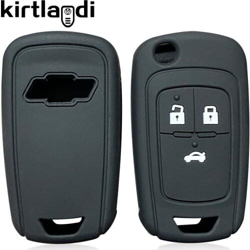 3 Button Silicone Remote Key Cover Holder Shell for Chevrolet Cruze Aveo S10 Axis Rawon P4 Lova Case Key Skin Protector Keychain