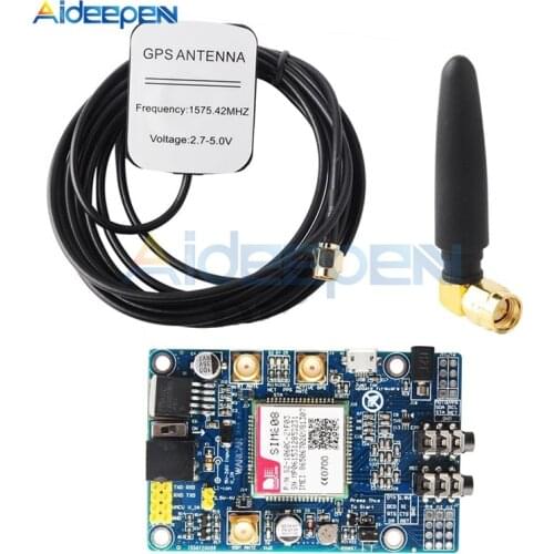 SIM808 GSM GPRS GPS Development Board Module IPX SMA with GPS Antenna for Arduino Raspberry Pi Support 2G 3G 4G SIM Card