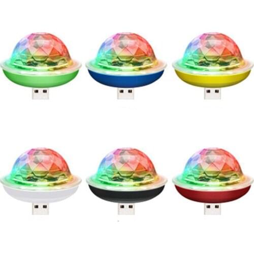 LED RGB Disco Stage Light DC 5V USB Magic Ball Light Sound Activated for Mobile Phone Party Family Decoration