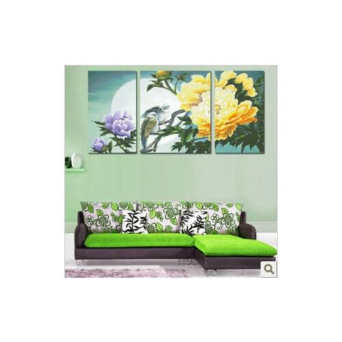 Embroidery Package Free Shipping Cross Stitch Kits Triple Moon Bird Animal Flower 00073