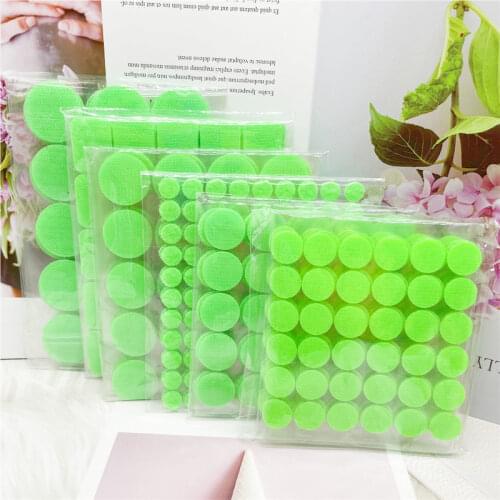 Fruit Green Adhesive Fastener 10/15/20/25/30mm Dots Nylon Hooks and Loops Magic Sticker Round Strong Self Adhesive Fastener Tape